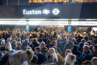 1000’s of commuters are shut out of Euston National Rail station and hundreds are inside the station with many trains cancelled or delayed.
