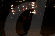 Fire Dancers Perform At The Annual Light Festival In Linköping, Sweden.