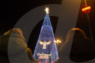 Largest Christmas Tree in Dortmund Lit Up