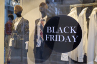 Black Friday Sales Promotions Displayed In Bari City Center