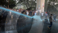 Police Disperse 47th BCS Protesters At Shahbag With Water Cannon And Batons