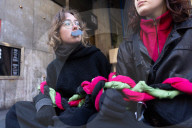 Extinction Rebellion XR Symbolically Blocked Access To The Turin Headquarters Of Public Television RAI 