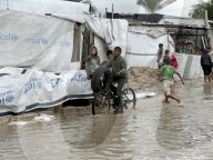 Al Mawasi Storm Destroys Displaced Tents - Gaza