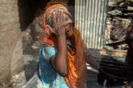 Fire Breaks Out In Dhaka Slum