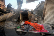 Fire Breaks Out In Dhaka Slum