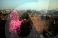 Fire Breaks Out In Dhaka Slum