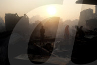 Fire Breaks Out In Dhaka Slum