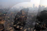 Fire Breaks Out In Dhaka Slum