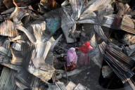 Fire Breaks Out In Dhaka Slum