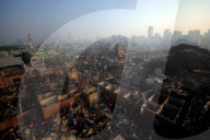 Fire Breaks Out In Dhaka Slum
