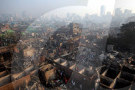 Fire Breaks Out In Dhaka Slum