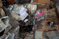 Fire Breaks Out In Dhaka Slum