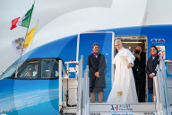 Pope Leo XIV Boards A Plane To Ankara At Rome's Fiumicino International Airport