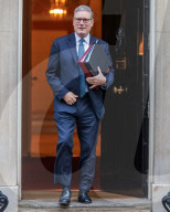 Prime Minister Kier Starmer Leaving For PMQs