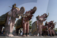 Elephants To Pay Respects Late Queen Mother Sirikit.