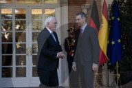 Pedro Sánchez Received German President Frank-Walter Steinmeier At The Palacio De La Moncloa In Madrid