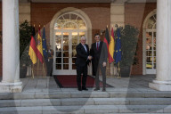 Pedro Sánchez Received German President Frank-Walter Steinmeier At The Palacio De La Moncloa In Madrid