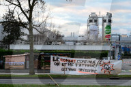 Protesters Against The Closure Of The Teisseire Factory In Crolles