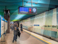 Subway Delays At Munich U-Bahn, Woman Checks Phone