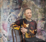 The artist Tom de Freston, in his studio in Oxford