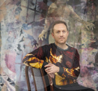 The artist Tom de Freston, in his studio in Oxford