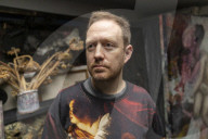 The artist Tom de Freston, in his studio in Oxford