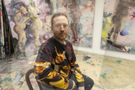 The artist Tom de Freston, in his studio in Oxford