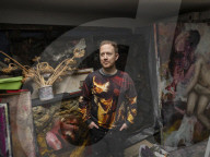 The artist Tom de Freston, in his studio in Oxford