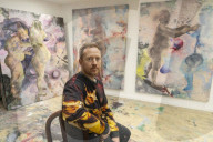 The artist Tom de Freston, in his studio in Oxford