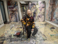 The artist Tom de Freston, in his studio in Oxford