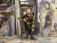 The artist Tom de Freston, in his studio in Oxford