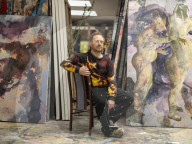 The artist Tom de Freston, in his studio in Oxford