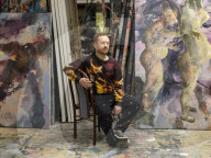 The artist Tom de Freston, in his studio in Oxford