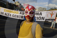 Residents Of The Xoco Neighborhood In Coyoacan, Mexico City, Protest Outside The Mitikah Tower Over Water Shortages And Gentrification
