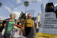 Residents Of The Xoco Neighborhood In Coyoacan, Mexico City, Protest Outside The Mitikah Tower Over Water Shortages And Gentrification