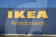 IKEA Logo Displayed On Exterior Fac¸ade Of Bari Store