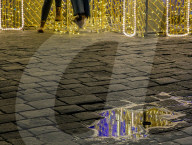 Christmas Evening Atmosphere In Florence