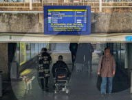 Departure Board At Starnberg Train Station With Construction Notices For Munich