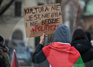 Activists March In Krakow Against Alleged Use Of Polish TNT In Gaza