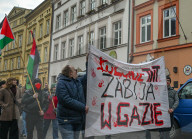 Activists March In Krakow Against Alleged Use Of Polish TNT In Gaza
