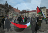 Activists March In Krakow Against Alleged Use Of Polish TNT In Gaza