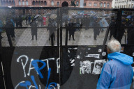“Black Handkerchiefs” Mobilized To Plaza De Mayo To Demand The Release Of Repressors From The Argentine Civic-Military Dictatorship From 1976 To 1983.