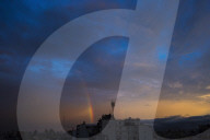 Sunset With Rainbows In Buenos Aires