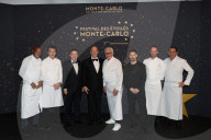 NO TABLOIDS - Prince Albert II with Chefs of SBM Group - Monaco