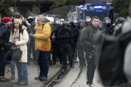 Großes Polizeiaufgebot bei Demonstrationen in Giessen am Tag der Gründung der neuen AfD Jugend