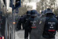 Großes Polizeiaufgebot bei Demonstrationen in Giessen am Tag der Gründung der neuen AfD Jugend
