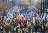 Rally Against Quebec Government Policies - Montreal