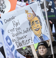 Rally Against Quebec Government Policies - Montreal