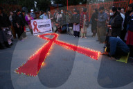 Candle Light Vigil Eve Of AIDS Day In Nepal