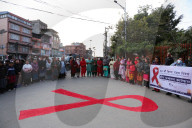Candle Light Vigil Eve Of AIDS Day In Nepal
